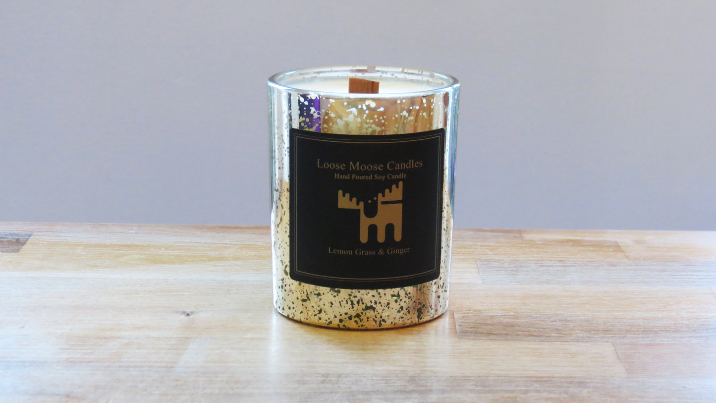 Gold Luxury Electroplated Glass Candle