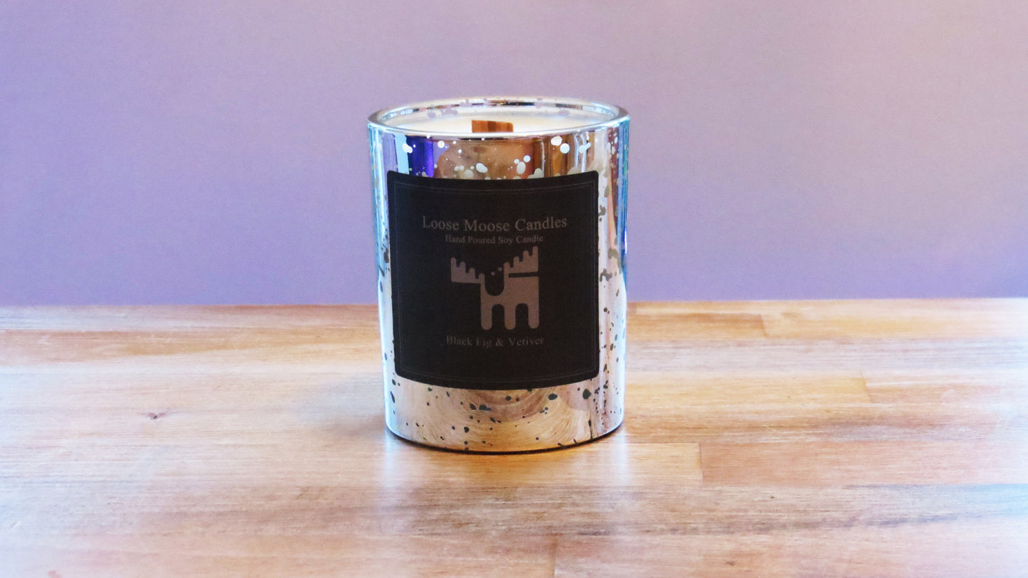 Silver Luxury Electroplated Glass Candle